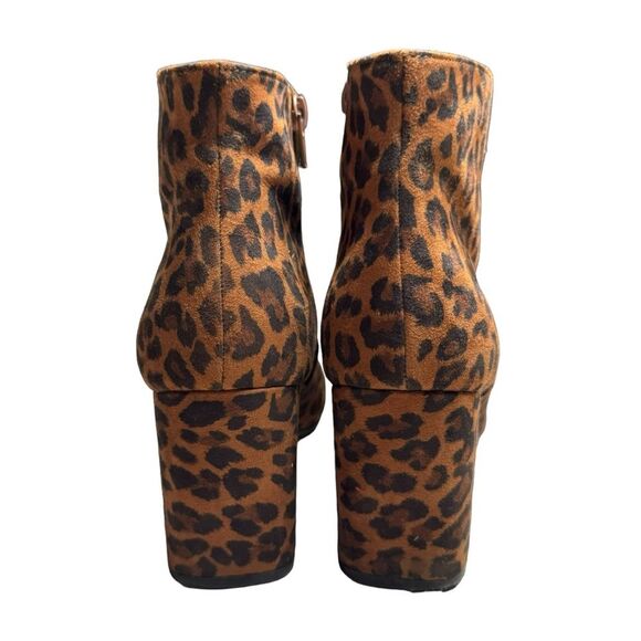 Loft Women's Brown Black Leopard/Cheetah Print Booties Size 7M - Picture 5 of 9